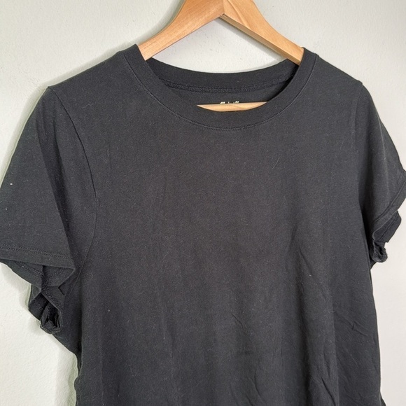 Madewell Short Sleeve Cotton Crewneck T-Shirt in Black Size XL EUC M2232 - Picture 2 of 5